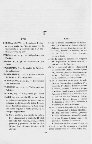 FABRICA DE PAN = Panaderร FABRICEANO, m., n. pr. - Academic ...