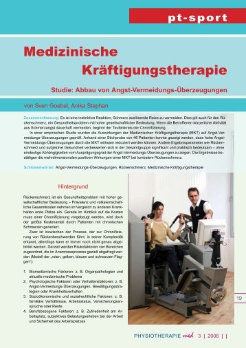 Studie: Abbau von Bewegungsangst (326.2 KB) - Kieser Training