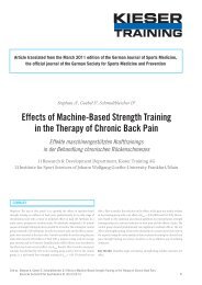 Study: Strength training for chronic back pain - Kieser Training