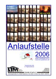 JB 2006 Anlaufstelle - KIM - Soziale Arbeit eV