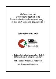 JB U-Haftvermeidung 2007 - KIM - Soziale Arbeit eV