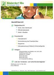 Jahresbericht 2010 - Kinderdorf Rio eV