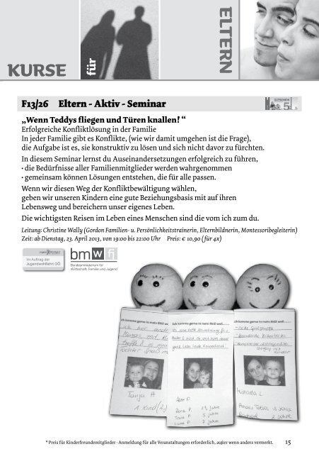 Programm EKiZ Braunau - Kinderfreunde OberÃ¶sterreich