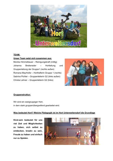 Hort Unterweitersdorf Information - Kinderfreunde