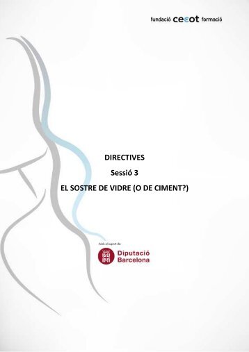 DIRECTIVES Sessió 3 EL SOSTRE DE VIDRE (O DE CIMENT?)