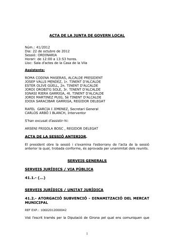 2012 1022 JGL.pdf - Ajuntament de Lloret de Mar