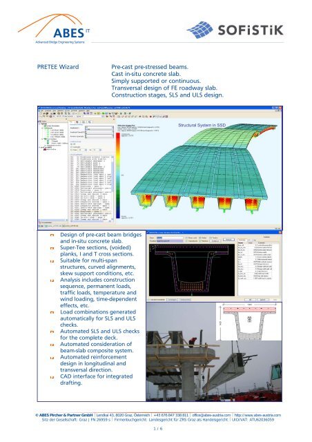 PRETEE Wizard Pre-cast pre-stressed beams. Cast ... - ABES Austria