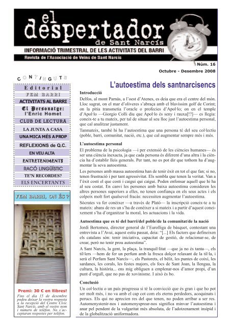 El Despertador de Sant Narcís (16) [pdf aquí - El Dimoni de Santa ...