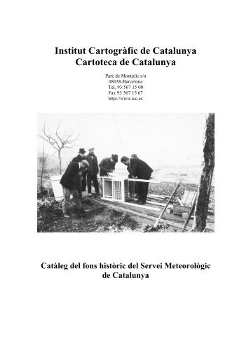 Fons Històric del Servei Meteorològic de Catalunya - Institut ...