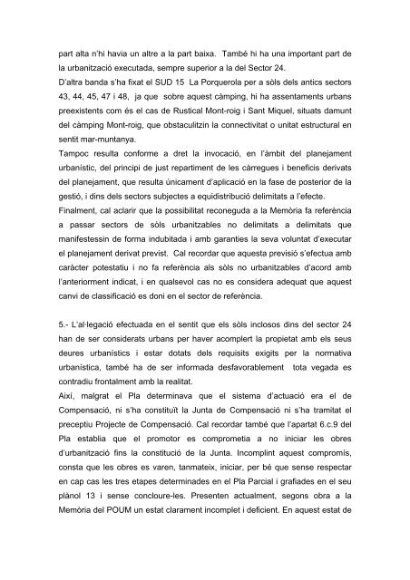 Volum XII. Informe de les al·legacions. - Ajuntament de Mont-roig del ...