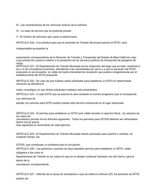 Transito para el Municipio de Ensenada - sindicatura ensenada bc ...