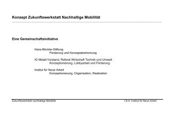 Konzept Zukunftswerkstatt Nachhaltige Mobilität - INA Institut für ...