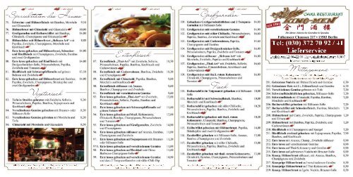 Speisekarte von China-Restaurant Ling, Erftstadt