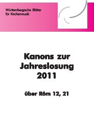 Kanons zur Jahreslosung 2011 - Evangelische Kirchenmusik in ...