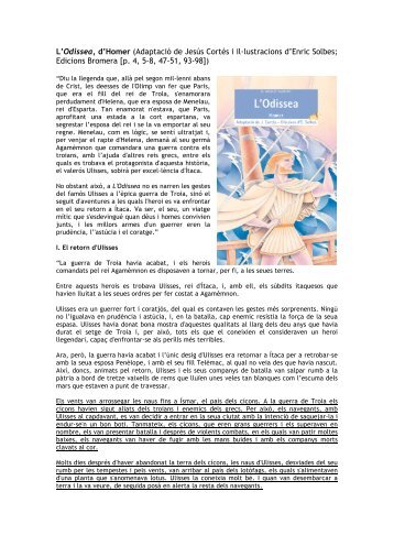 TEXTOS NARRATIVA L'Odissea - esca, esca, esca