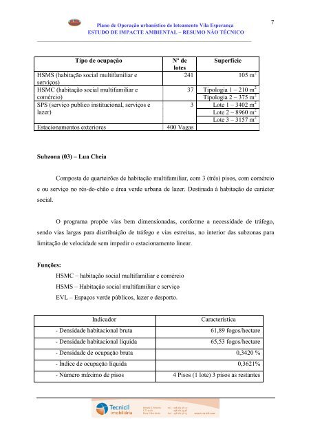 RESUMO NAO TECNICO -VILA ESPERANÇA - SIA