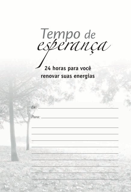 Livro: Tempo de Esperança - Associação Paulista Oeste