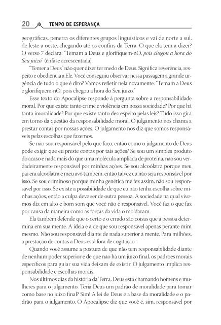 Livro: Tempo de Esperança - Associação Paulista Oeste