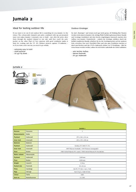 Nordisk Company A/S Nordisk Freizeit Nordisk ... - AC Outdoor Center