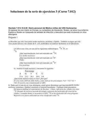 Soluciones de la serie de ejercicios 3 (Curso 7.012)