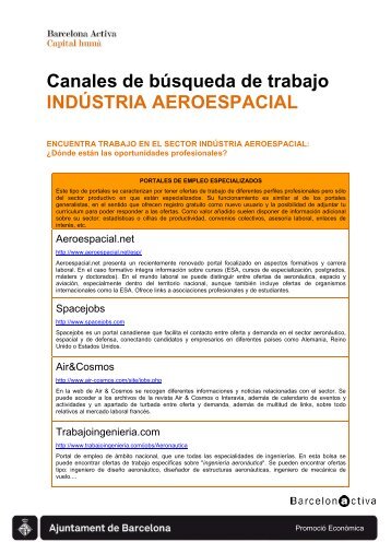 Recursos para la Búsqueda de Empleo en el ... - Barcelona Treball