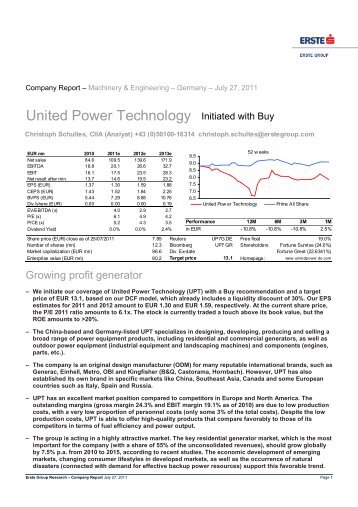 United Power Technology Initiated with Buy - Kirchhoff Consult AG