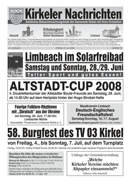 ALTSTADT-CUP 2008 - Kirkel