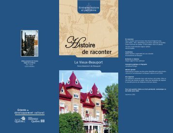 Histoire de raconter le quartier Vieux-Beauport - Ville de Québec