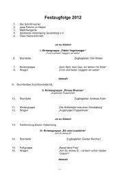 Festzugfolge 2012 - Gevelsberger Kirmesverein eV