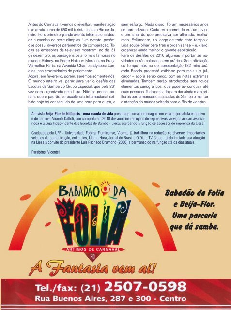 VIDA SÓ VALE SE FOR POR PRAZER - GRES Beija-Flor de Nilópolis