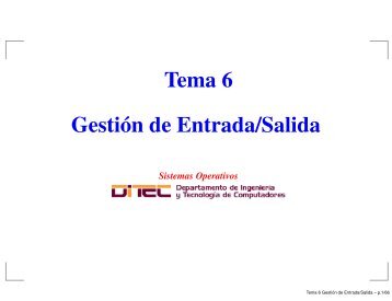 Tema 6 Gestión de Entrada/Salida