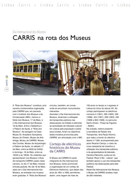 Revista Lisboa Carris Nº 56, Série III, Ano 13, 2º Trimestre - abril ...