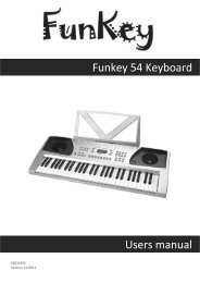 Funkey 54 Keyboard Users manual