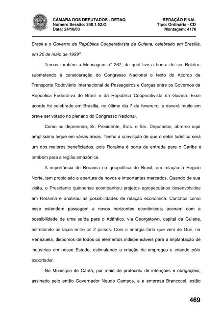 24/10/03 TURNO: Matutino TIPO DA SESSÃO: Ordinária