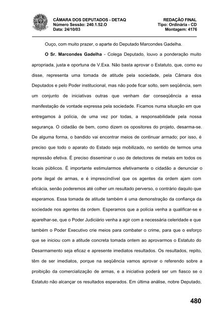 24/10/03 TURNO: Matutino TIPO DA SESSÃO: Ordinária