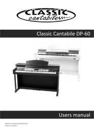 Classic Cantabile DP-60 Users manual