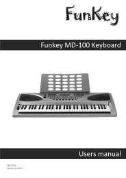 Funkey MD-100 Keyboard Users manual