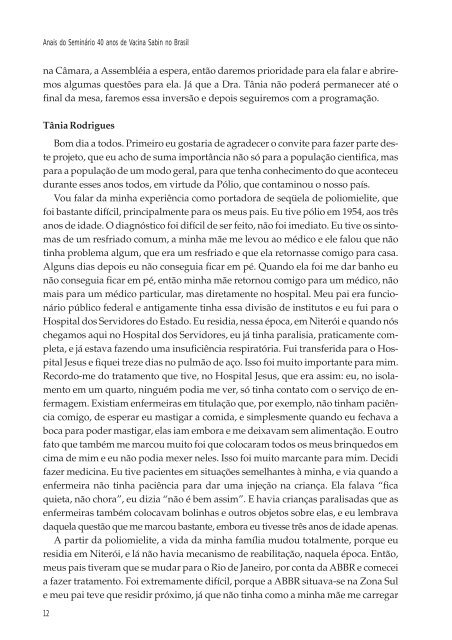 40 anos de Vacina Sabin no Brasil - História da Poliomielite - Fiocruz