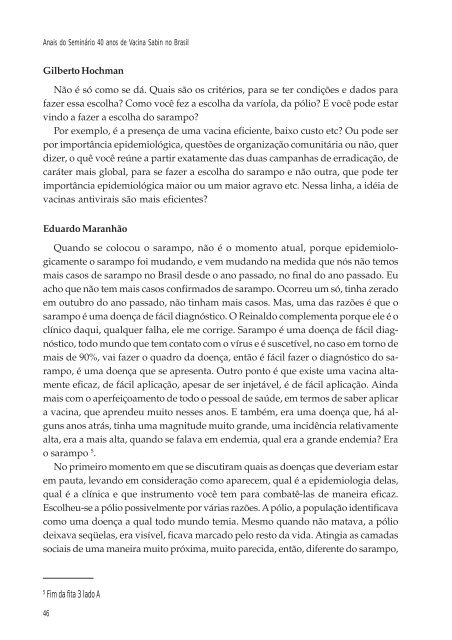 40 anos de Vacina Sabin no Brasil - História da Poliomielite - Fiocruz