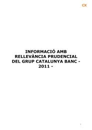 Informe de Rellevància Prudencial 2011 - Catalunya Caixa