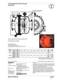 KITO MANUAL H 26 N In-line Deflagration Flame Arrester KITO RV/N