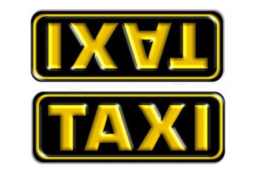 Vorlage Taxi-Schild Geldscheine 1