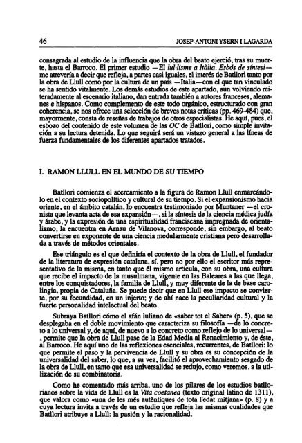 Volumen 2. Ramon Llull y el Lulismo a Través de ... - e-spacio UNED