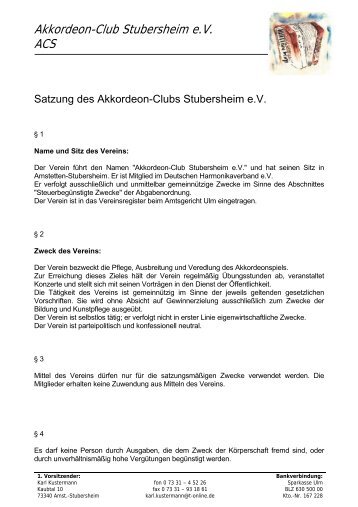 Akkordeon-Club Stubersheim e.v. ACS