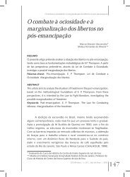 O combate à ociosidade e à marginalização dos libertos ... - CES/JF