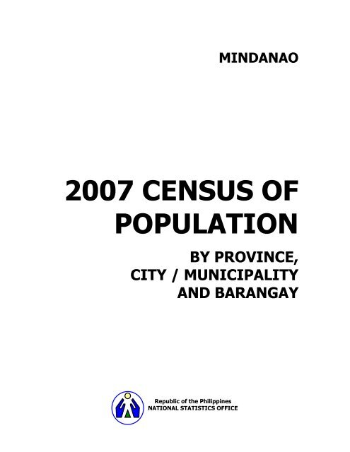 2007 CENSUS OF POPULATION - CHD-Davao Region ...