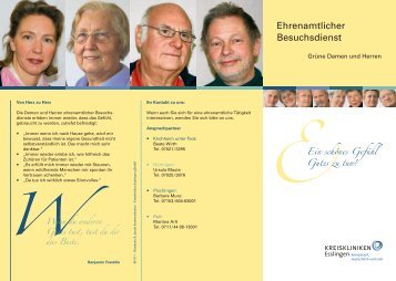 Flyer: Ehrenamtlicher Besuchsdienst (pdf) - Kreiskliniken Esslingen