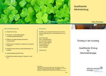 Qualifizierter Alkoholentzug (Flyer/PDF) - Kreiskliniken Esslingen