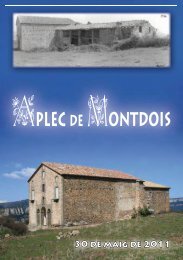 APLECDE MONTDOIS - Ajuntament de Rupit i Pruit