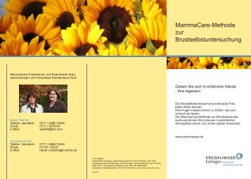 MammaCare-Methode zur Brustselbstuntersuchung - Kreiskliniken ...